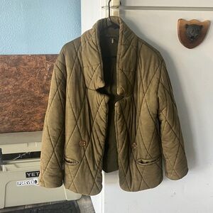 Free People Olive Puffer Jacket